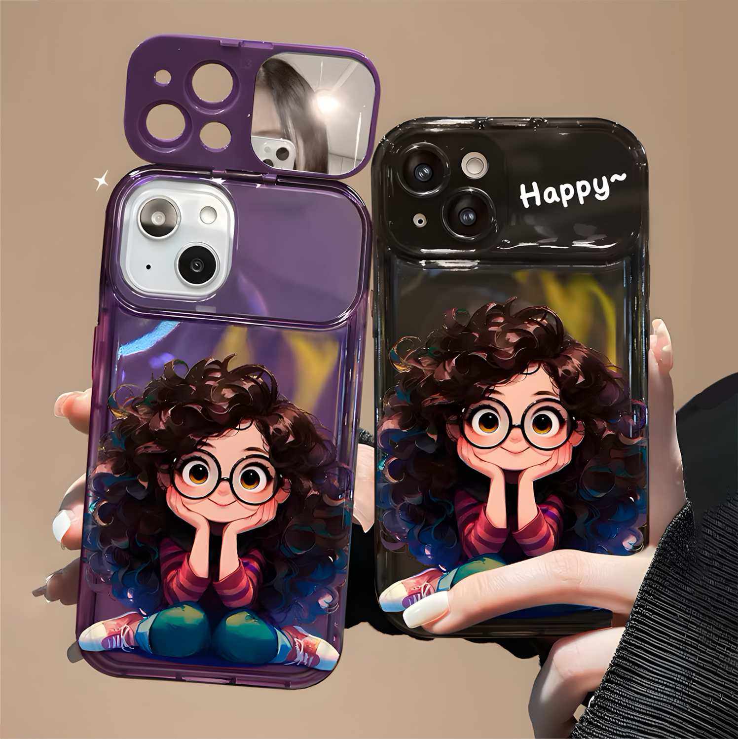 iPhone 15 Curly Charm Mirror Case