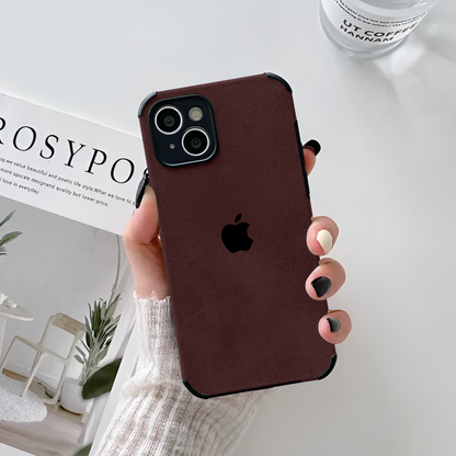 iPhone 14 Leather Finish Bumper Case
