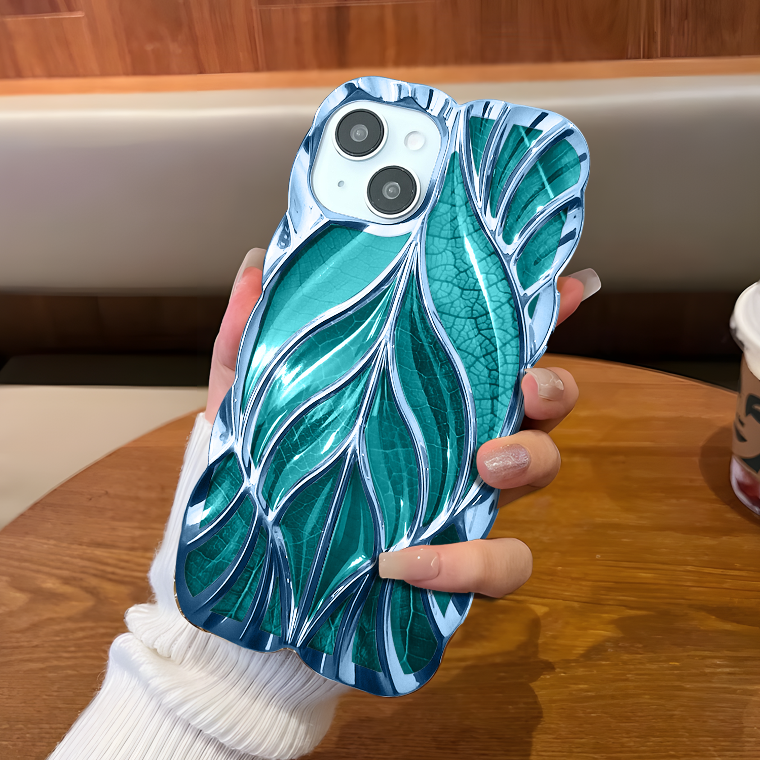 iPhone 13 3D Floral Leaf Case