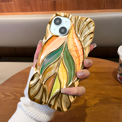 iPhone 15 3D Floral Leaf Case