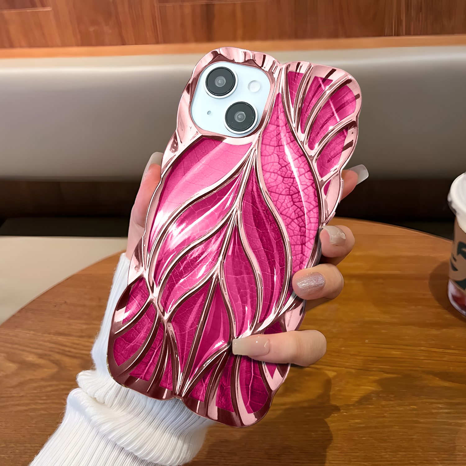 iPhone 13 3D Floral Leaf Case