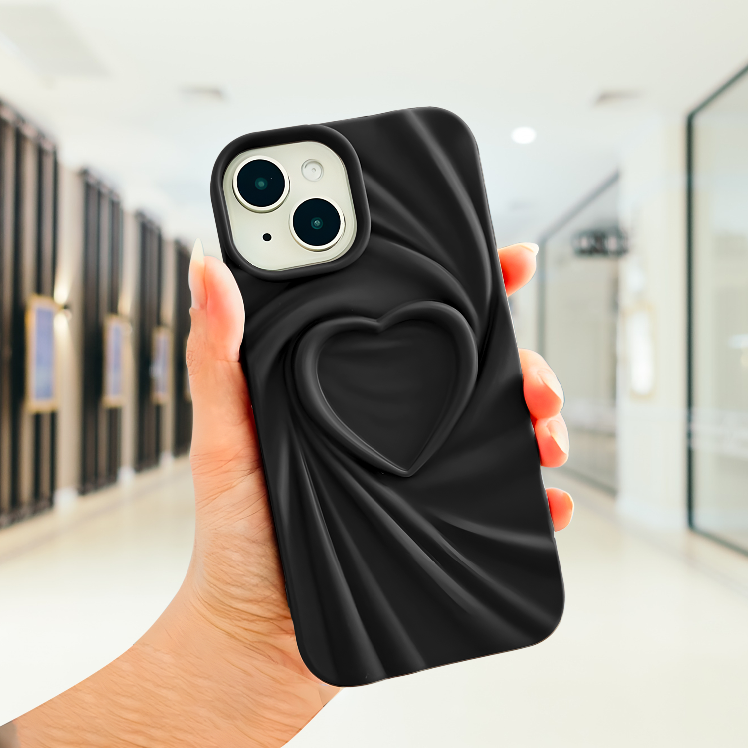 iPhone 15 Velvet Heart Silicone Case