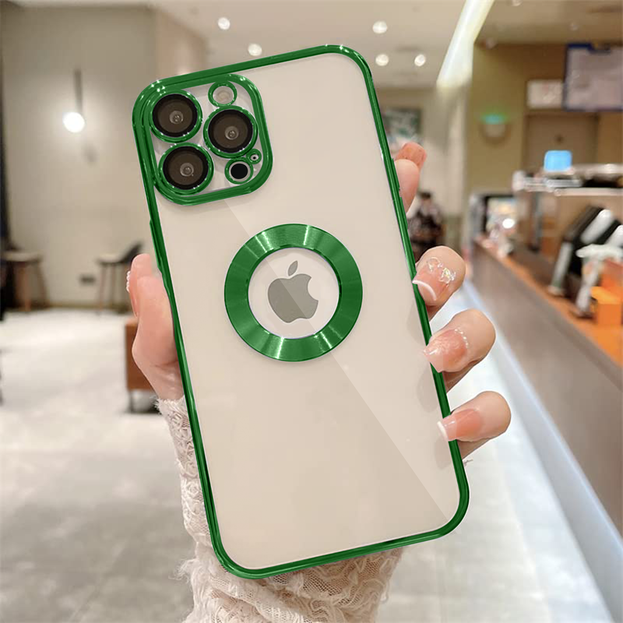 iPhone 13 Pro Chrome Ring Logo Cut Case