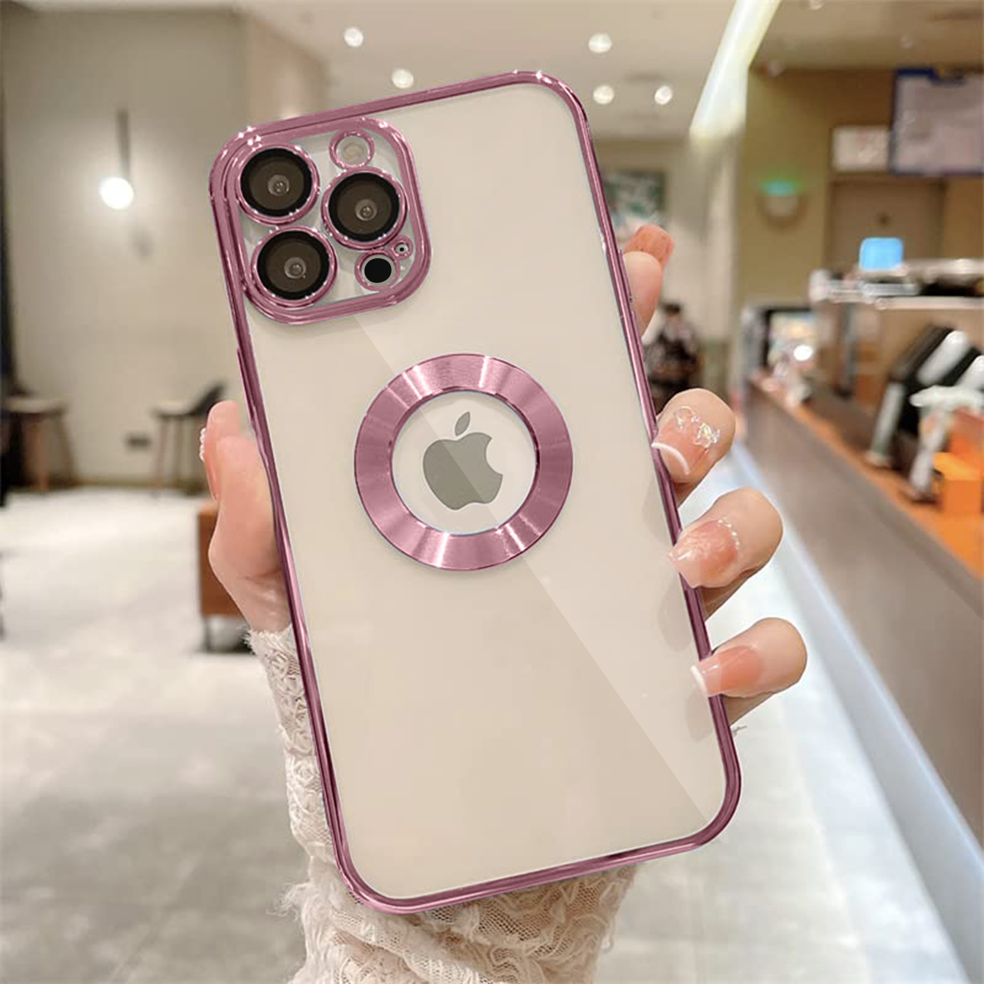iPhone 13 Pro Chrome Ring Logo Cut Case